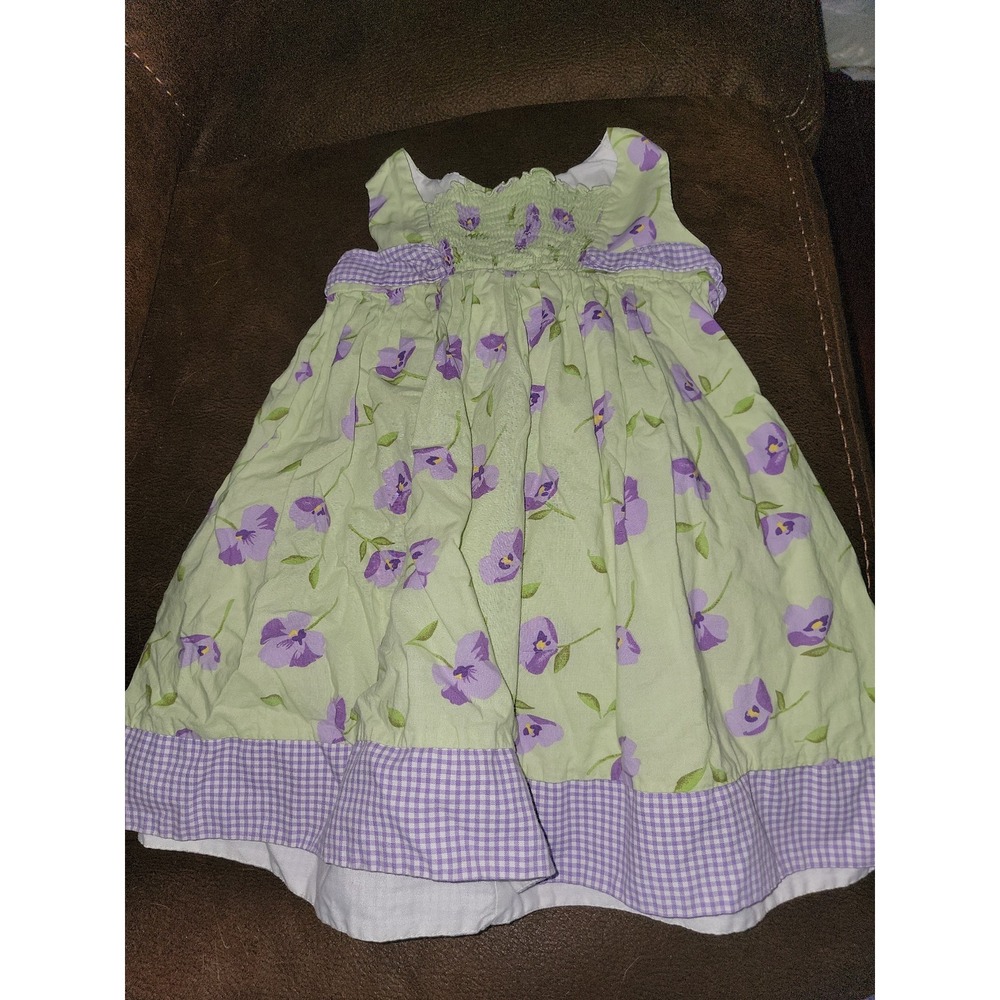 Sophie‎ rose green pansy spring floral Easter dress size 2t